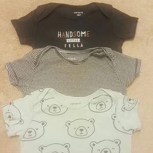 3-pack boys short sleeve bodysuits 18 m